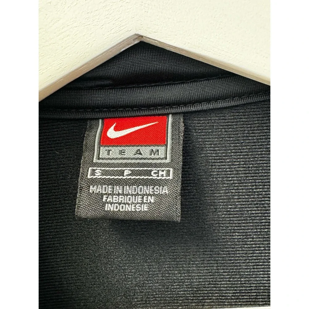 Nike Team Jacket Black Full Zip Track‎ Warm Up Athletic White Stripe